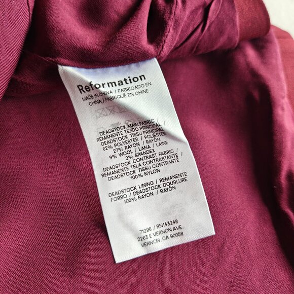 REFORMATION Bunny Dress in Chianti, size 4 - Picture 7 of 7